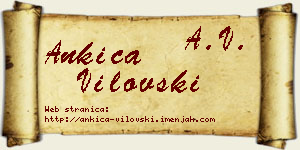 Ankica Vilovski vizit kartica